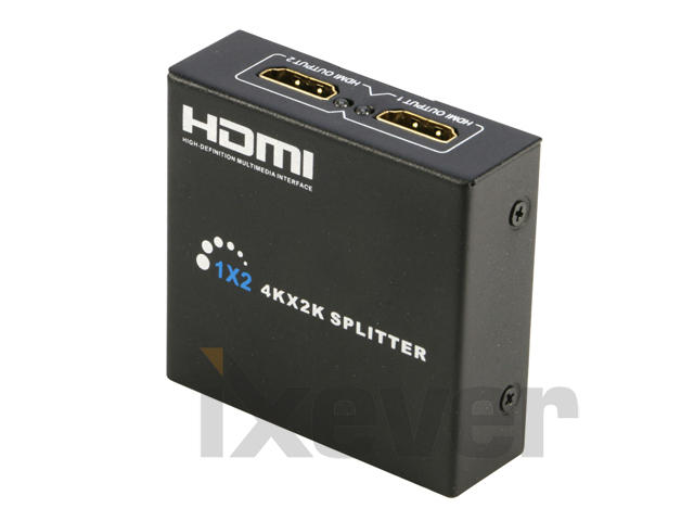 UPORT 1x2 HDMI Splitter 2 Ports, HDMI Splitter 1 in 2 Out, (Black