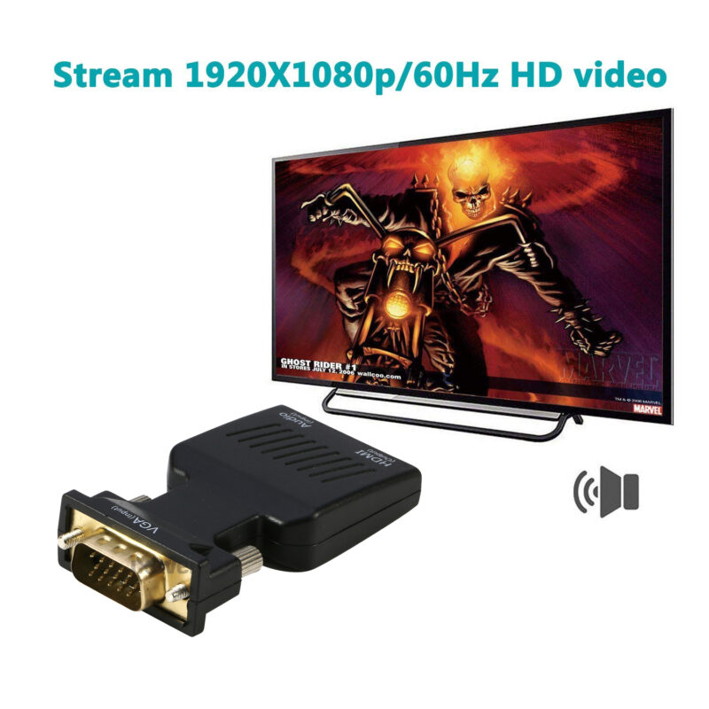 VGA to HDMI Video Adapter Converter with Audio for older computer laptop with VGA output to TV, Monitor or Projector with HDMI input - Image 4