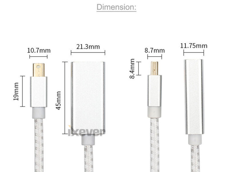 Mini DisplayPort to HDMI AV HDTV Adapter Male to Female for Apple MacBook, iMac Gold Plated 22cm Cable - Image 6