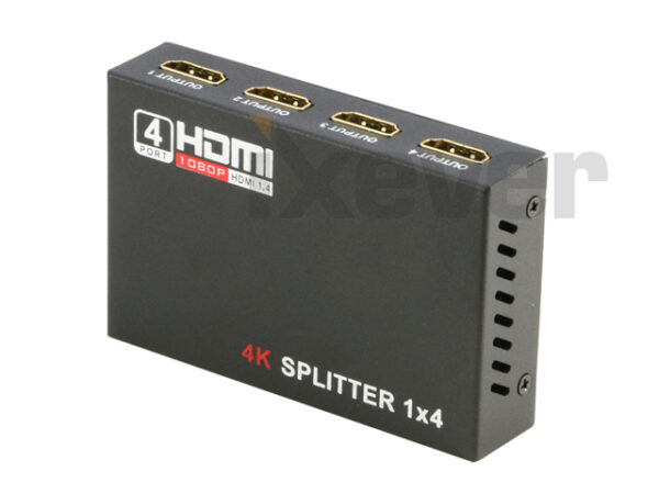 4 Ports HDMI Splitter 1 in 4 out HDMI Amplifier 4K x 2K at 30Hz Ultra HD and 3D Full HD 1080P with DC Power