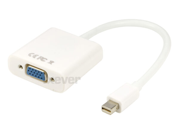 Mini DP DisplayPort to VGA Male to Female Video Adapter Cable 1080p Thunderbolt Compatible For Apple Macbook, Macbook Pro, Macbook Air, iMac, Mac Mini, Microsoft Surface Pro, Google Chromebook