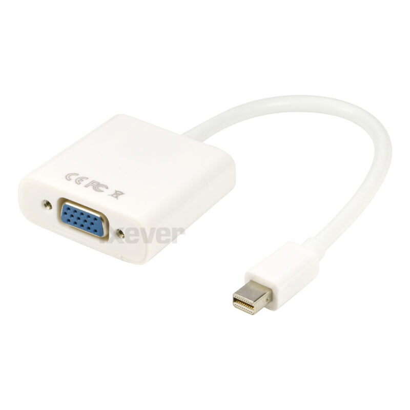 Mini DP DisplayPort to VGA Male to Female Video Adapter Cable 1080p Thunderbolt Compatible For Apple Macbook, Macbook Pro, Macbook Air, iMac, Mac Mini, Microsoft Surface Pro, Google Chromebook
