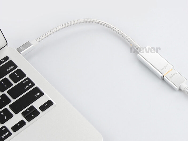 Mini DisplayPort to HDMI AV HDTV Adapter Male to Female for Apple MacBook, iMac Gold Plated 22cm Cable - Image 3
