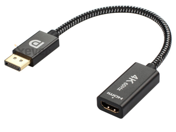 Active DisplayPort to HDMI Female Adapter 4K at 60Hz DP to HDMI Male to Female Converter Cable 20cm Supports up to Ultra HD 4K @ 60Hz, Eyefinity Compatible, Multiple Screens Supported for Gaming