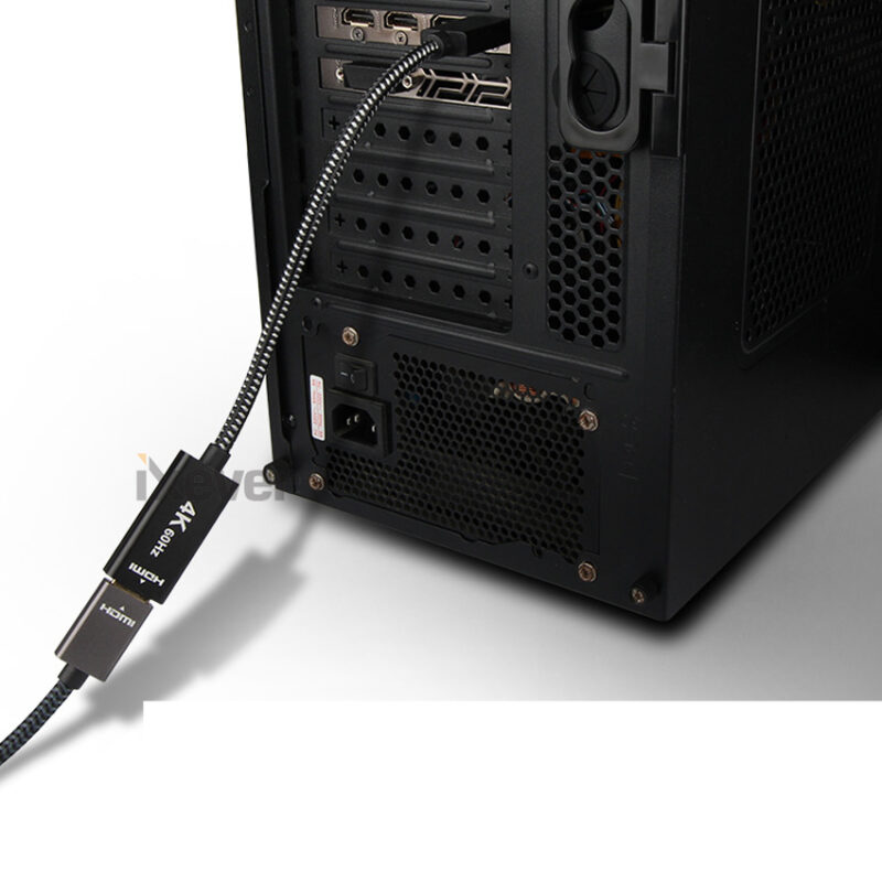 Active DisplayPort to HDMI Female Adapter 4K at 60Hz DP to HDMI Male to Female Converter Cable 20cm Supports up to Ultra HD 4K @ 60Hz, Eyefinity Compatible, Multiple Screens Supported for Gaming - Image 2