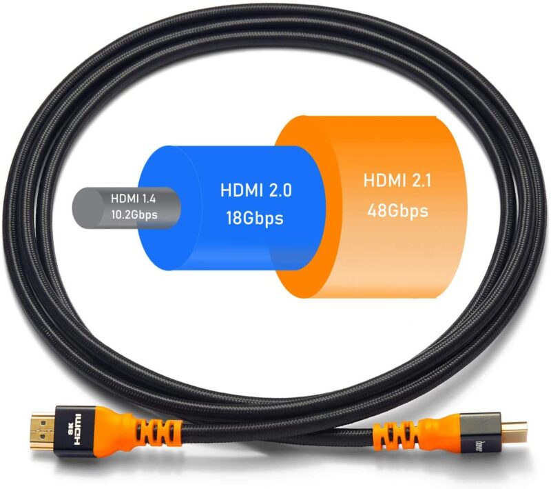 iXever 8K HDMI Cable 6.6ft / 2M, HDMI 2.1 Ultra HD 48Gpbs, 8K@120K120 144Hz eARC HDR10 4:4:4 HDCP 2.2 & 2.3 Compatible with Dolby Vision Xbox PS4 PS5 Apple TV 4K Roku Fire TV Switch Vizio Sony LG S - Image 4