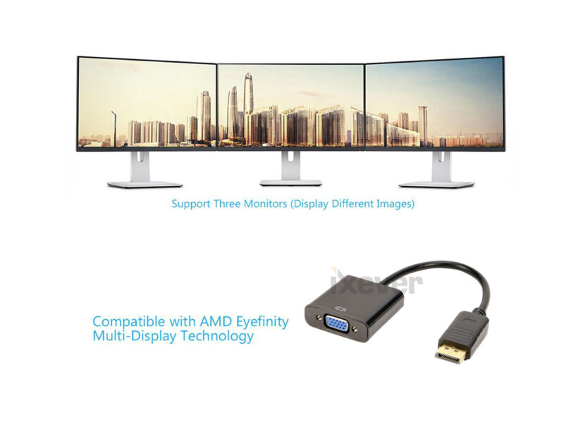 Display Port to VGA (2Pack), Gold Plated DisplayPort to VGA Converter Adapter (Male to Female) for Computer, Desktop, Laptop, PC, Monitor, Projector, HDTV, HP, Lenovo, Dell, ASUS and More - Image 3