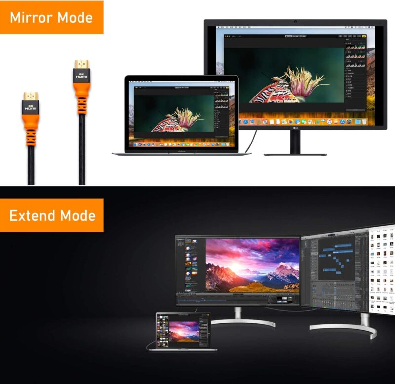 iXever 8K HDMI Cable 6.6ft / 2M, HDMI 2.1 Ultra HD 48Gpbs, 8K@120K120 144Hz eARC HDR10 4:4:4 HDCP 2.2 & 2.3 Compatible with Dolby Vision Xbox PS4 PS5 Apple TV 4K Roku Fire TV Switch Vizio Sony LG S - Image 5