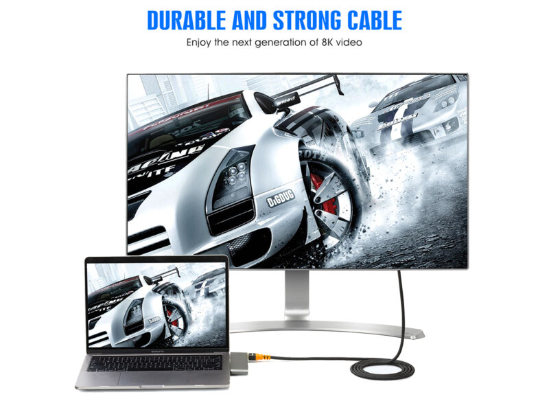 8K HDMI Cable 16ft, iXever HDMI 2.1 Cable 8K@60Hz Ultra HD 48Gbps 8K HDR, 3D, 4320P,2160P, 1080P, Ethernet, Audio Return (ARC), UHD TV, Monitor, PS4, PS3, PS5 - Image 3