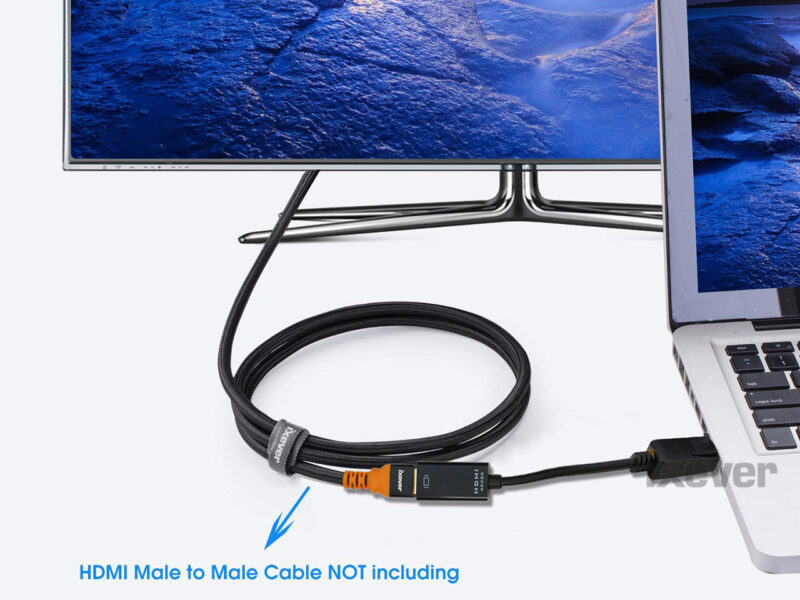 4K Displayport to HDMI Adapter [2-Pack], IXEVER DP Display Port to HDMI Converter Adaptor 4K Male to Female Gold-Plated Cord - Image 6