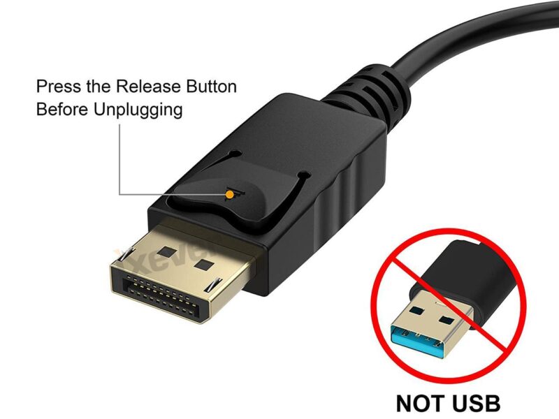 DisplayPort to VGA Adapter 1080p 10Pack,iXever Display Port to VGA Adaptor Male to Female, Gold Plated, Compatible with Computer, Desktop, Laptop, PC, Monitor, Projector, HDTV - Black - Image 5
