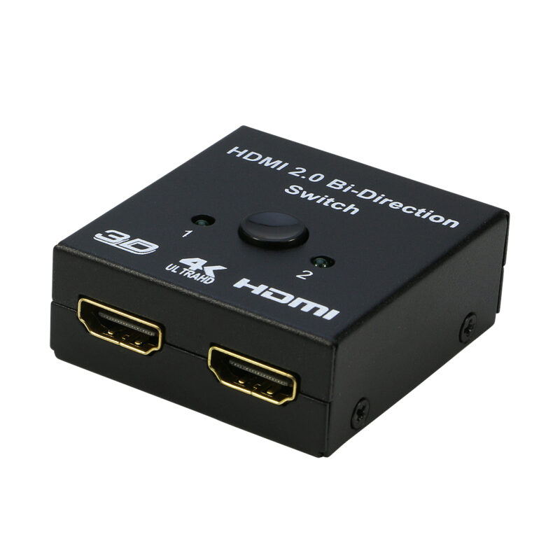 HDMI Switch 4K HDMI Splitter, iXever Aluminum HDMI Switcher 2 Input 1 Output Bi-Directional, HDMI Switch Splitter 2 x 1/1 x 2, No External Power Required, Support 4K 3D HD 1080P for Xbox PS4 Roku HDTV