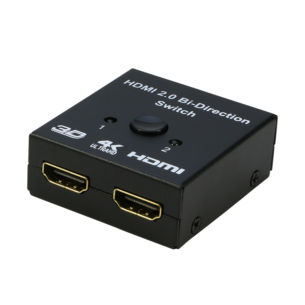 HDMI Switch 4K HDMI Splitter, iXever Aluminum HDMI Switcher 2 Input 1  Output Bi-Directional, HDMI Switch Splitter 2 x 1/1 x 2, No External Power  Required, Support 4K 3D HD 1080P for