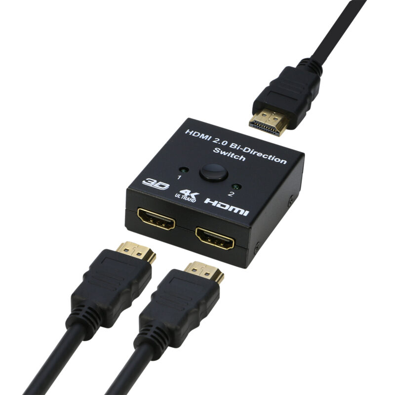 HDMI Switch 4K HDMI Splitter, iXever Aluminum HDMI Switcher 2 Input 1 Output Bi-Directional, HDMI Switch Splitter 2 x 1/1 x 2, No External Power Required, Support 4K 3D HD 1080P for Xbox PS4 Roku HDTV - Image 5