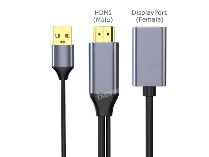 HDMI to DisplayPort Adapter, iXever HDMI Male to DisplayPort Female Adapter Compatible with Laptop, Xbox 360 One, PS4 PS3 HDMI Device - Image 6