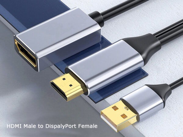 HDMI to DisplayPort Adapter, iXever HDMI Male to DisplayPort Female Adapter Compatible with Laptop, Xbox 360 One, PS4 PS3 HDMI Device