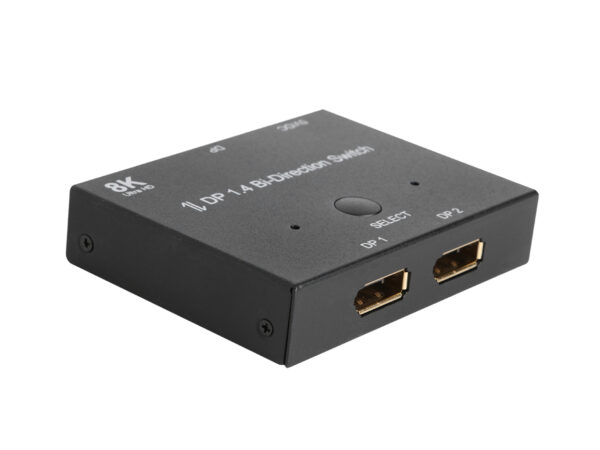 8K DisplayPort 1.4 Switch, iXever DP DisplayPort 1.4 Bi-Direction Switch Splitter 1X2 or 2x1 DP 1.4 KVM 8K@60Hz 4K@120Hz for Multiple Source and displays switcher