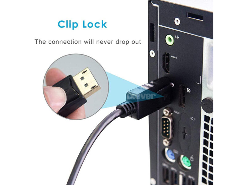 DisplayPort (DP) to HDMI Adapter 5 Pack, Gold-Plated Uni-Directional Display Port to HDMI Converter (Male to Female) Compatible with Computer, Desktop, PC, Monitor, Projector, HDTV - Black - Image 6