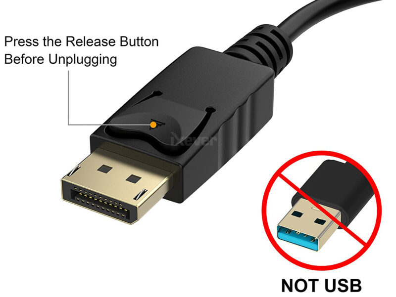 DisplayPort (DP) to HDMI Adapter 5 Pack, Gold-Plated Uni-Directional Display Port to HDMI Converter (Male to Female) Compatible with Computer, Desktop, PC, Monitor, Projector, HDTV - Black - Image 7